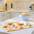 thumbnail image 6 of Yayeee Dish Drying Mat for Kitchen Counter 16"x18" Microfiber Absorbent Pad, Watercolor Sunflowers and Leaves, 6 of 7