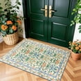 thumbnail image 2 of SORONO KATE 2'x3' Floral Area Rugs for Door Entrance Entryway, Machine Washable Oriental Vintage Distressed Non Slip Soft Indoor Area Carpet, Cream, 2 of 7