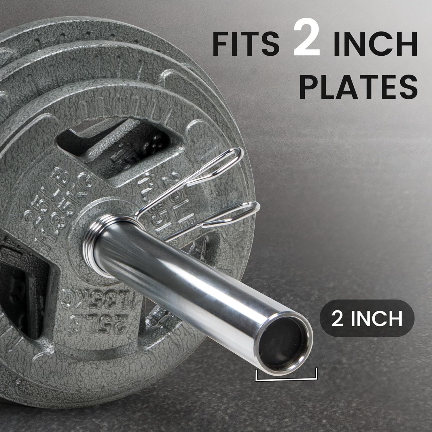 2 Inch  Barbell Bar, 5/6/7 Feet Bar with Collar for Home Gym Strength Training