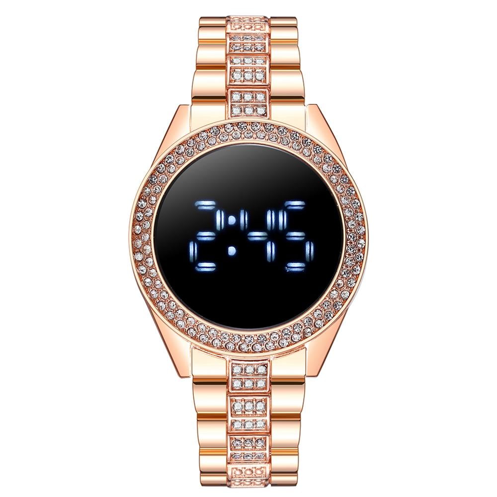 Luxury Digital Women Watches Rose Gold Magnetic Mesh Strap Ladies LED  Quartz Watch Female Clock Relogio Feminino Dropshipping