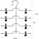thumbnail image 5 of Perchas para pantalones con clips, 2 perchas de metal para pantalones, 4 niveles, perchas que ahorran espacio, 8 clips antideslizantes extraíbles, para faldas, vaqueros, 5 of 5