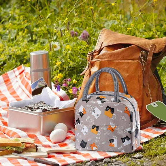 Clearance Lunch Bag under $5 Lunch Bag Insulated Lunch Box Women's Lunch Tote With Front Pocket Reusable Insulated Bag Women's Lunch Box Men's Work Picnic