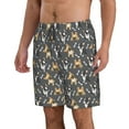 thumbnail image 2 of Kdxio Bulldog Print Pattern Mens Casual Shorts - Drawstring Summer Beach Sports Shorts for Men, 2 of 9