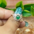 thumbnail image 3 of Green Onyx Stone 925 Sterling Silver Handmade Statement Wedding Ring Gif Jewelry For Her, 3 of 5
