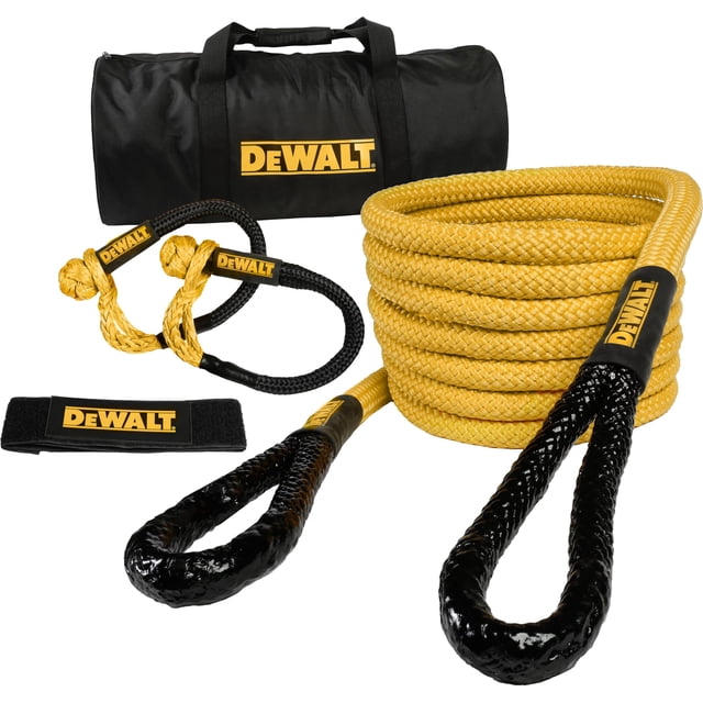 Kit de recuperación Kinetic Tow Rope DEWALT DXBC90006, 8 m, 29.300 libras