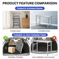 thumbnail image 4 of Stainless Steel Workstation Folding Table 36"x24", 520 LBS Commercial Work Table for Home, Kitchen, Restaurant, 4 of 7