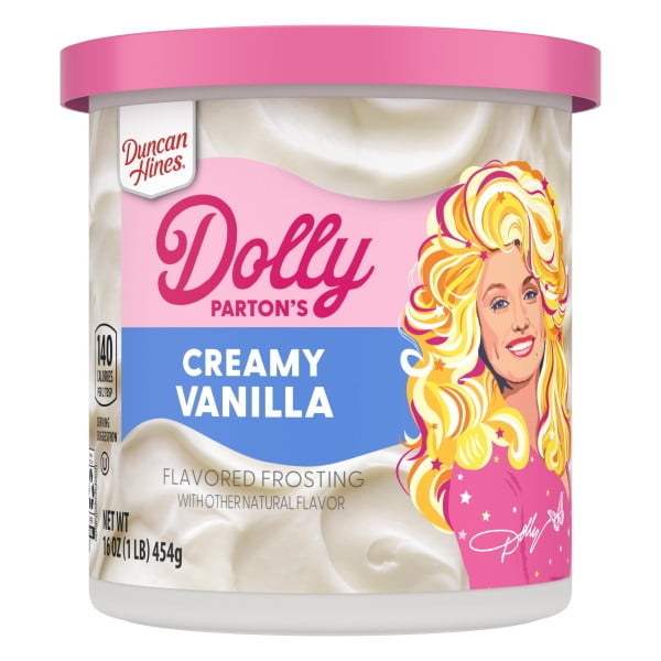 (5 pack) Duncan Hines Dolly Parton's Creamy Vanilla Flavored Frosting, 16 oz.