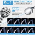 thumbnail image 4 of PALAS Rainfall Shower Head/Handheld Showerheads Combo, High Pressure Shower Head with Filter, Reinforced 60" Hose/Holder,Extension Arm Height/Angle Adjustable, Anti-Clog Nozzle (Chrome-8 Inches), 4 of 7