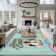 thumbnail image 3 of Green Easter Area Rugs 5'x7', Small Throw Rugs for Laundry Room Playroom, Spring Cartoon Bunny Colorful Eggs Wood Grain Indoor Outdoor Rug Non-Slip Low Pile Carpet Runner Reversible Floor Mats, 3 of 8