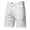 #White, variant on DPTALR Men's Solid Color Pleated Elastic Waist Straight Leg Casual Shorts,Green,30