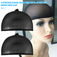 thumbnail image 4 of Deluxe Wig Cap Hair Net For Weave 2 Pieces/Pack Hair Wig Nets Stretch Mesh Wig Cap For Making Wigs Free Size(black) nylon black,2 * Wig cap, 4 of 8