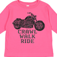thumbnail image 4 of Inktastic Crawl Walk Ride Motorcycle Boys or Girls Long Sleeve Toddler T-Shirt, 4 of 5