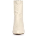thumbnail image 2 of Botines de Mujer Allegra K con Tacón en Bloque y Cremallera Trasera Punta Beige 37, 2 of 6