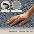 thumbnail image 6 of ODIKA Herringbone Interwoven Lattice Traditional Bordered Geometric for Entryway, Kitchen, Laundry Room, Stain Resistant Thin Throw, 6 of 7
