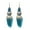 Blue, variant on HUANLEDASH 1 Pair Hook Earrings Ethnic Style Water-drop Pendant Beaded Personality Eye-catching Decoration Hypoallergenic Artificial Feather Vintage Dangle Earrings Jewelry Accessory