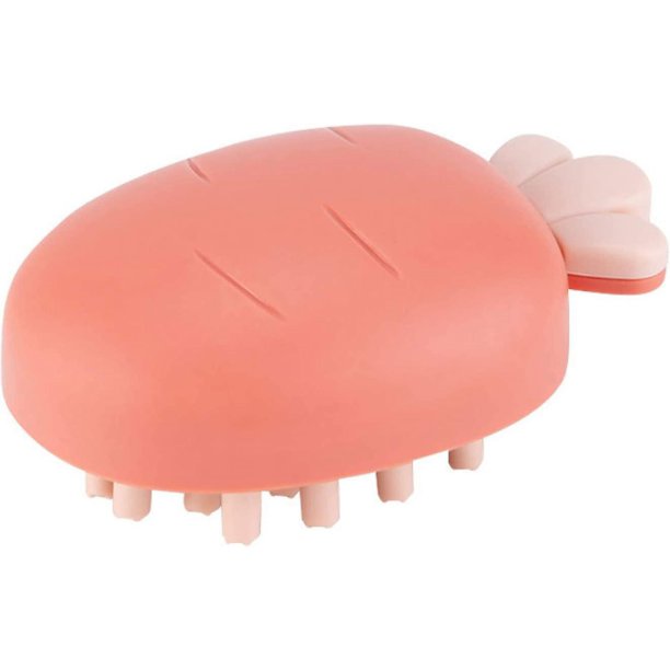 Cepillo de baño para perros de goma para mascotas, cepillo de masaje con cerdas de silicona suave para perros y gatos, ideal para champú, masaje, aseo y eliminación de muda