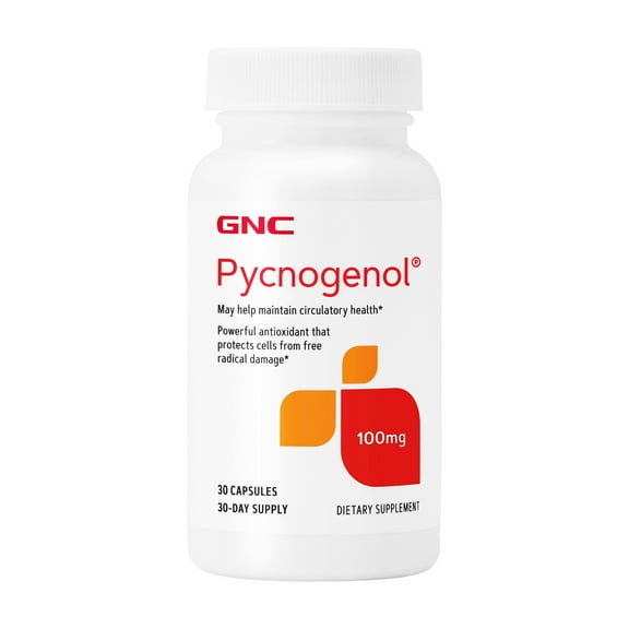 GNC Pycnogenol 100mg, 30 Capsules, Maintains Circulatory Health