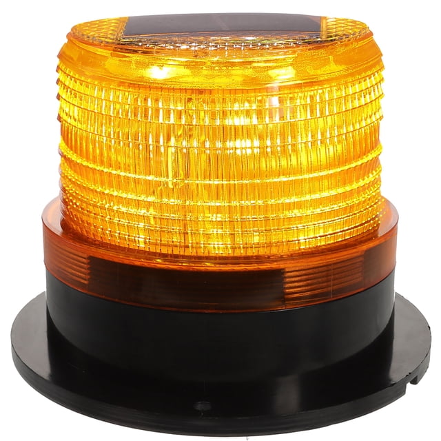 BRIGHTFUFU Luz estroboscópica LED de emergencia para coche con energía solar, luz de advertencia de seguridad para vehículos con base magnética