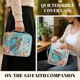 thumbnail image 4 of ZUXONGSY Sea Turtle Hibiscus Coral Print Bible Cover for Women Quilted Bible Carrier Large Christian Gift with Handle ChuZU Bag for Work Essentials, 4 of 7