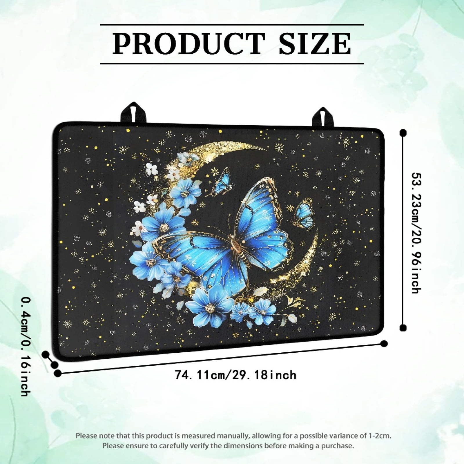 Renewold Stove Top Cover Ceramic Glass Stove Cover Mat Range Cover Versatile Oil Resistant Scratch Resistant Oven Mat Protector Expands Usable Space, Blue Butterfly Moon