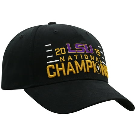 LSU Tigers Top of the World College Football Playoff 2019 National Champions Adjustable Hat - Black - (Best Hat In The World)