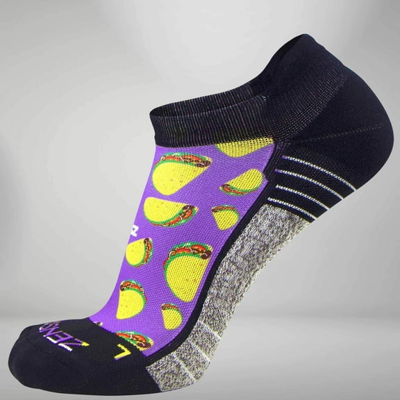 Zensah Tacos Socks (No-Show) S / Purple