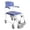 Blue, variant on KMINA PRO - Shower Chair with Wheels (Not Returnable), Multi-Functional Commode Shower Chair Black