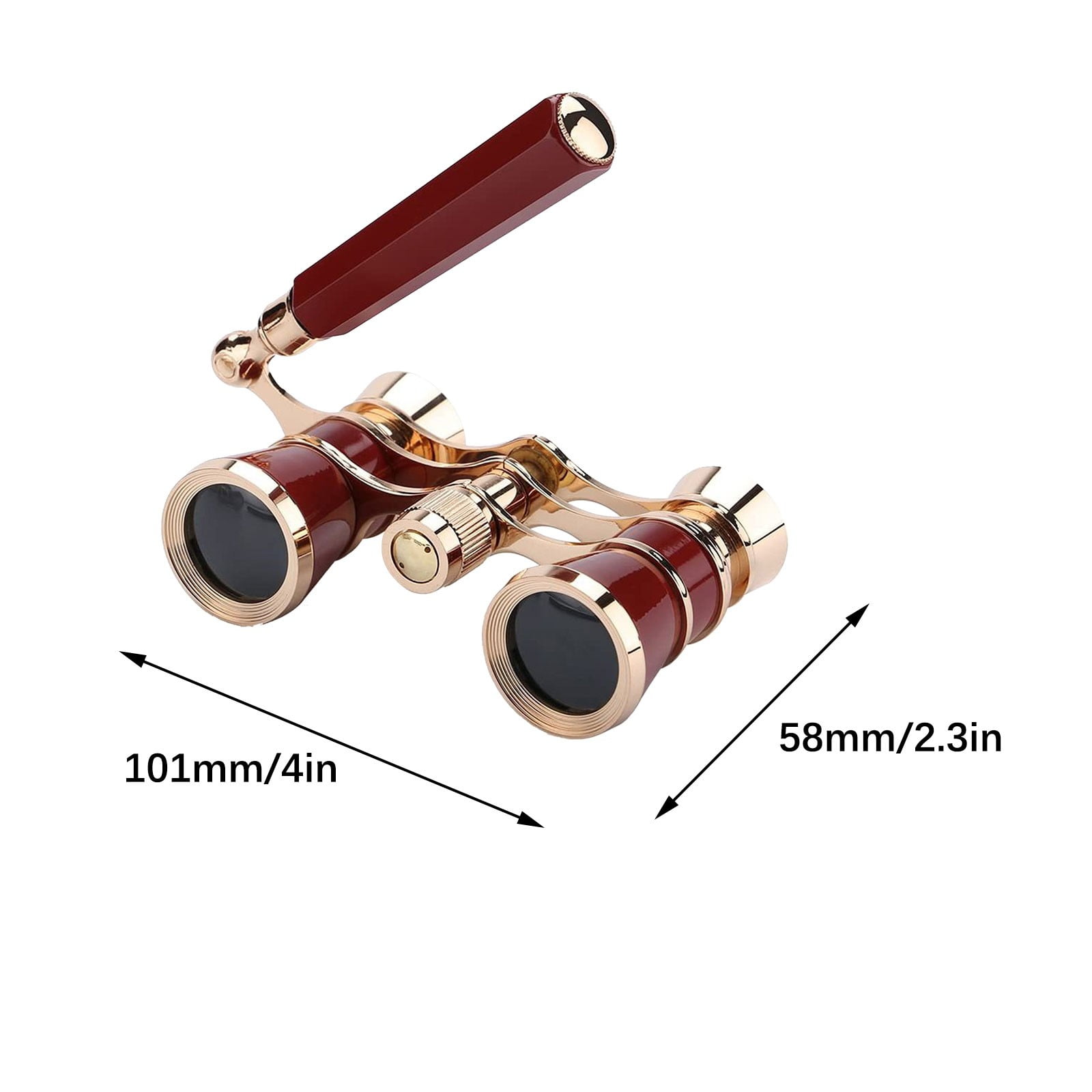 CxhicLuv 3X25 Opera Glasses 4.3×2.5×1.2 Inch, Foldable Handle, Portable, Theater Binoculars – Ideal for Concerts, Musicals, Perfect for Theater Lovers, Enthusiasts, Red