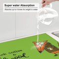 thumbnail image 3 of Goofa Dish Drying Mat Super Absorbent Drying Mat Large Dish Drying Mats for Kitchen Counter Easy Clean Dish Mat Kitchen Drying Mat 16" x 18" ( Drink Coffee And Do Good ), 3 of 6
