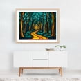 thumbnail image 3 of The Luminescent Path - Illustration Abstract Forest Nature Mystical Woodland Unframed Wall Art Print 11 x 14 inches, 3 of 4