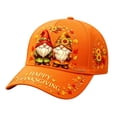 thumbnail image 2 of Baseball Cap Women, Thanksgiving Hats, Funny Hats, Gnome Pattern Fall Baseball Cap For Autumn Party Outfit, 2 of 5