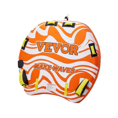 VEVOR Towable Tubes for Boating, 1-2 Riders Inflatable Towable Tube for Boat to Pull, 340lbs Capacity Boat Tubes and Towables for Water Sports - with Fins, Double-Stitched Nylon Cover