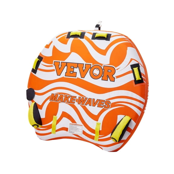 VEVOR Towable Tubes for Boating, 1-2 Riders Inflatable Towable Tube for Boat to Pull, 340lbs Capacity Boat Tubes and Towables for Water Sports - with Fins, Double-Stitched Nylon Cover