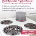 thumbnail image 2 of JUNWELL 4 Piece Drip Pans Set Compatible with Whirpool Kenmore Frigirate Stove Chrome Finish Electric Stove Burner Drip Pans  Include 2 Pcs 6‘‘ and 2 Pcs 8 ‘‘ Cooktop Replacement Drip Pan, 2 of 7