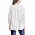 thumbnail image 2 of Fever Womens 3/4 Sleeve Blouse,Tan/Ivory Trick,M, 2 of 4