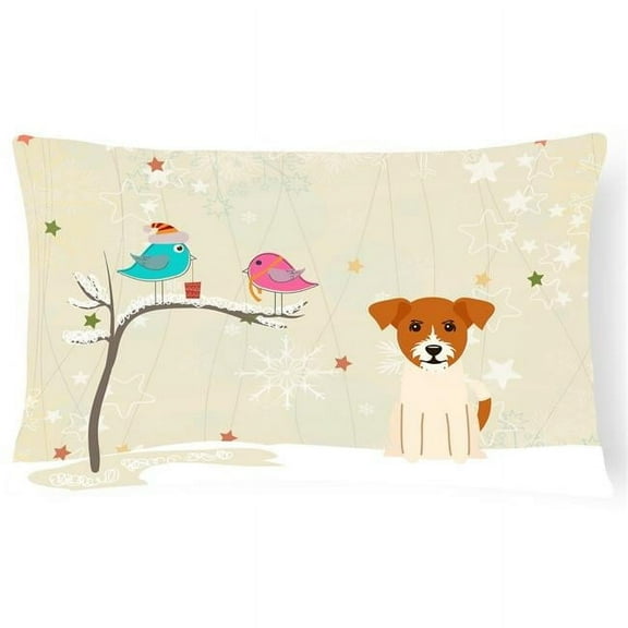 Carolines Treasures BB2580PW1216 Christmas Presents between Friends Jack Russell Terrier Canvas Fabric Decorative