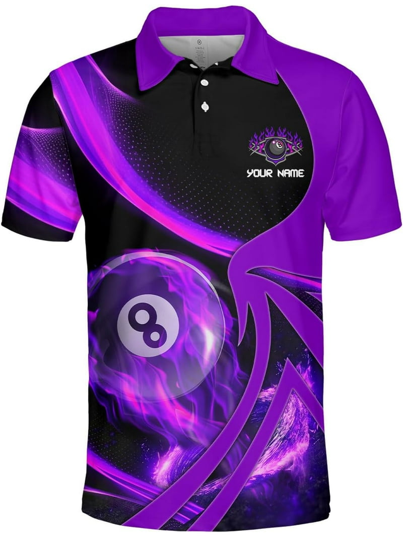 Personalized Billiard Polo Shirt Shirts Men Women Custom Name 3D