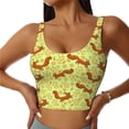 thumbnail image 2 of Picia Floral Squirrel Sports Bra for Women,Padded Strappy Sports Bras Medium Support Yoga Bra with Removable Cups,Running Yoga Bra-Large, 2 of 9