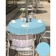thumbnail image 2 of Outdoor Tablecloth Solid Color Round Patio Tablecloths 60 Inch, Waterproof Outside Table Cloths with Umbrella Hole and Zipper, Sapphire Blue Summer Table Cover for Outdoor Tables, Picnic,, 2 of 3