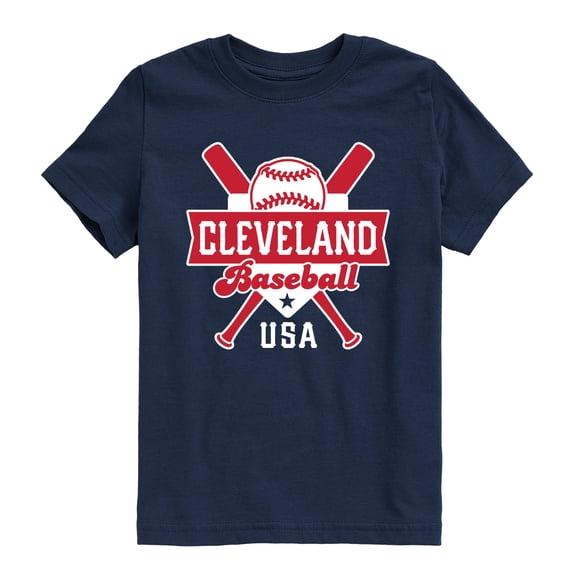 Instant Message - Baseball Cleveland Short Sleeve Graphic T-Shirt