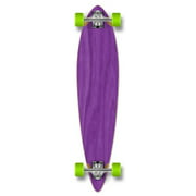 Yocaher Punked Stained Pintail Complete Longboard Skateboard, 40 x 9-Inch, Purple