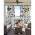 thumbnail image 6 of Daisy Butterfly Blackout Curtains for Bedroom Living Room Darkening Curtains 54 Inch Long Farm Flower Summer Spring Wood Grain Short Curtain for Small Window Treatment Grommet Drapes 42"x54"x2, 6 of 9