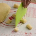thumbnail image 3 of 2 Pcs Dough Scraper Dual Sided, Pizza Dough Cutter, Bread Scraper, Cake Scraper, Pastry Cutters for Baking, Flexible and Food Grade Plastic Bowl Scraper for Bread-Green & White, 3 of 5