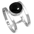 thumbnail image 1 of 925 Silver Ring For Women - Men Natural Black Onyx Stone Silver Ring Size 5 July Birthstone Hand Made Silver Ring Size 5 Gift For Sister On Cocktail Party 925 Silver Jewelry With Gemstone, 1 of 1