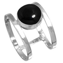 925 Silver Ring For Women - Men Natural Black Onyx Stone Silver Ring Size 5 July Birthstone Hand Made Silver Ring Size 5 Gift For Sister On Cocktail Party 925 Silver Jewelry With Gemstone