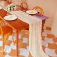 thumbnail image 6 of Holzlrgus 13Ft Cream Cheesecloth Table Runner, 160inch Long Cheese Cloth Boho Gauze Table Runner for Wedding Bridal Baby Shower Birthday Party Rustic Sheer Boho Table Decorations, 6 of 7