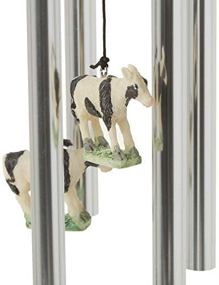 StealStreet SS-G-41928, Round Top Cow Hanging Garden Porch Decoration Decor Musical Wind Chime