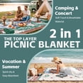 thumbnail image 2 of 2 in 1 Extra Large Boho Beach Blanket Towel Giant Woven Outdoor Picnic Mat Camping Gear Cruise Essential 2025 Summer Vacation Must Have Airplane Travel Accessories Costa Rica Bahamas Hawaii Trip, 2 of 6