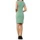 thumbnail image 3 of Vestido de Sheath sin mangas para mujer Inspire Chic, vestido de trabajo de cuello barco, verde claro, XL, 3 of 6