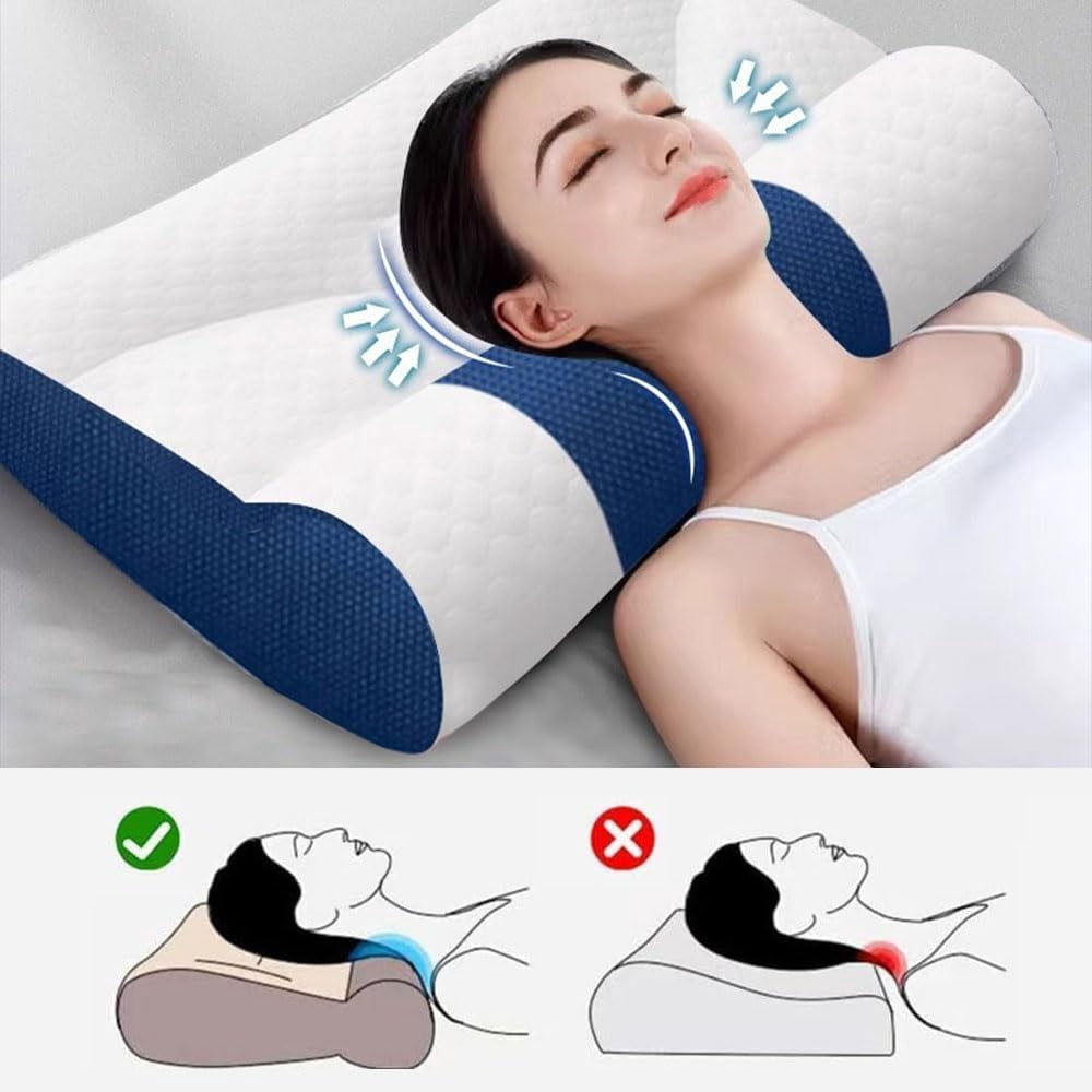 2025 New Ergonomic Goose Down & Memory Foam Cervical Pillow - Neck Pain Relief & Sleep Comfort (#D*2, Large)